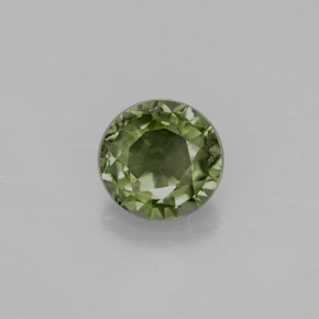 Tourmaline vert naturelle coupe roude, 1,01 ct, VVS