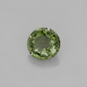 Tourmaline vert naturelle coupe roude, 1,01 ct, VVS