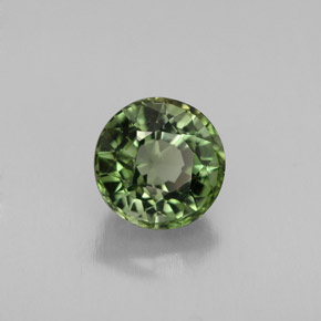 Tourmaline vert naturelle coupe roude, 1,26 ct, VVS