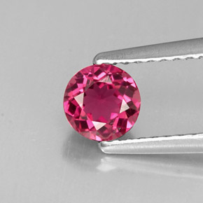 Tourmaline rose naturelle coupe roude, 0,61 ct, VVS-VS
