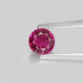 Tourmaline rose naturelle coupe roude, 0,62 ct, VS