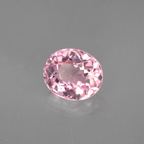 Tourmaline rose naturelle coupe ovale, 1,74 ct, IF