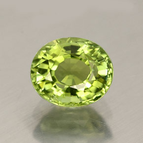 Tourmaline vert naturelle coupe ovale, 0,83 ct, VVS-VS