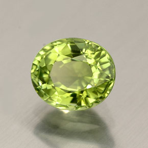 Tourmaline vert naturelle coupe ovale, 0,83 ct, VVS-VS