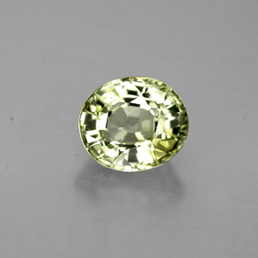 Tourmaline vert naturelle coupe ovale, 0,87 ct, VVS