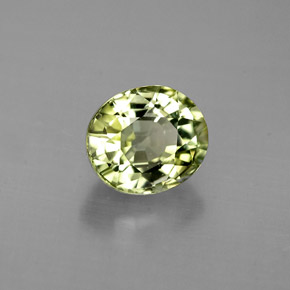 Tourmaline vert naturelle coupe ovale, 0,87 ct, VVS