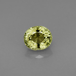 Tourmaline vert naturelle coupe ovale, 0,89 ct, IF