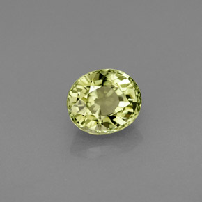 Tourmaline vert naturelle coupe ovale, 0,89 ct, IF