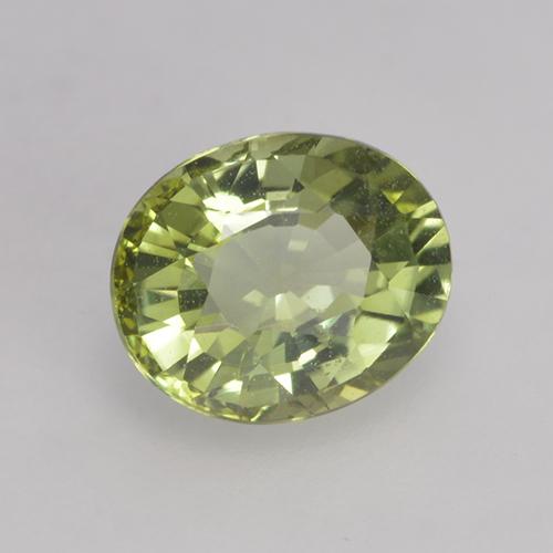 Tourmaline vert naturelle coupe ovale, 0,79 ct, VVS