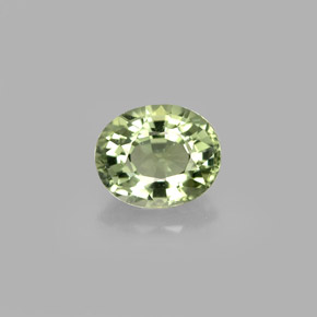 Tourmaline vert naturelle coupe ovale, 0,77 ct, VVS