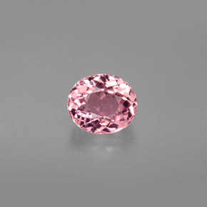 Tourmaline rose naturelle coupe ovale, 1,55 ct, VS