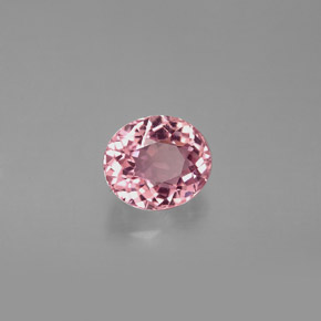 Tourmaline rose naturelle coupe ovale, 1,55 ct, VS
