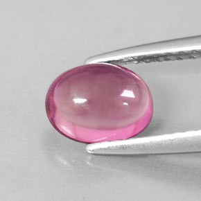 Tourmaline rose naturelle coupe ovale, 1,02 ct, transparent