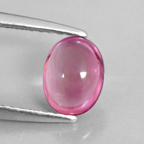 Tourmaline rose naturelle coupe ovale, 1,02 ct, transparent