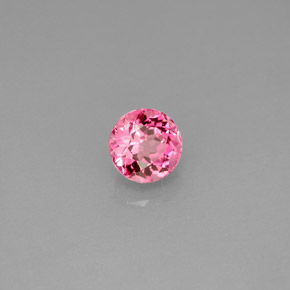 Tourmaline rose naturelle coupe roude, 0,72 ct, VVS-VS