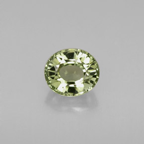 Tourmaline vert naturelle coupe ovale, 0,79 ct, IF