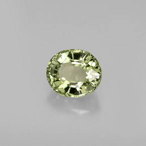 Tourmaline vert naturelle coupe ovale, 0,79 ct, IF