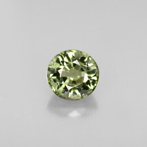 Tourmaline vert naturelle coupe roude, 0,73 ct, VVS