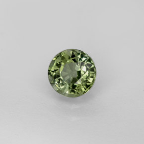 Tourmaline vert naturelle coupe roude, 0,75 ct, VVS