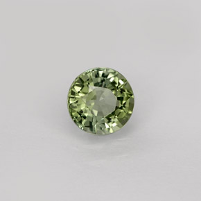 Tourmaline vert naturelle coupe roude, 0,75 ct, VVS
