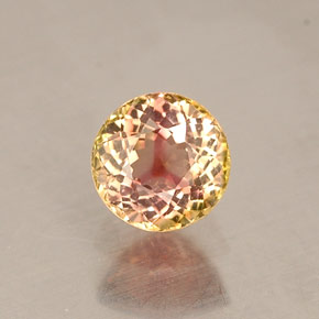 Tourmaline multicolore naturelle coupe roude, 0,48 ct, VVS-VS