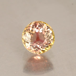 Tourmaline multicolore naturelle coupe roude, 0,48 ct, VVS-VS