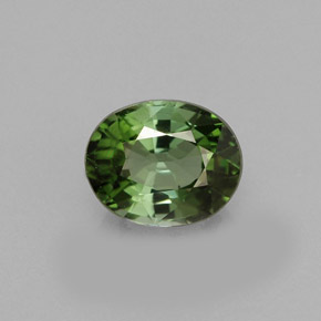 Tourmaline vert naturelle coupe ovale, 1,05 ct, VS