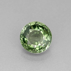 Tourmaline vert naturelle coupe roude, 1,20 ct, VVS