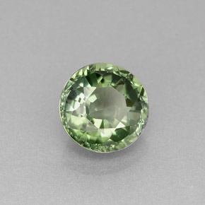 Tourmaline vert naturelle coupe roude, 1,20 ct, VVS