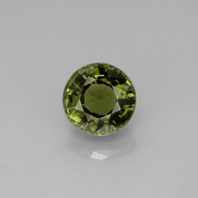 Tourmaline vert naturelle coupe roude, 1,88 ct, VVS-VS