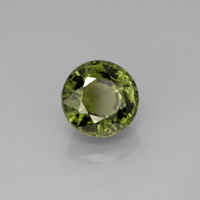 Tourmaline vert naturelle coupe roude, 1,88 ct, VVS-VS
