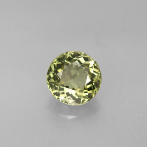Tourmaline vert naturelle coupe roude, 1,74 ct, VVS