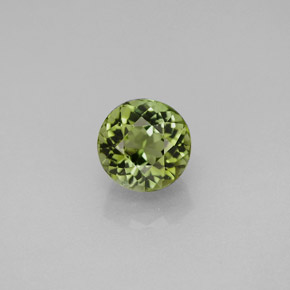 Tourmaline vert naturelle coupe roude, 1,51 ct, VS