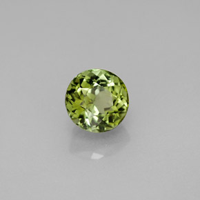 Tourmaline vert naturelle coupe roude, 1,51 ct, VS