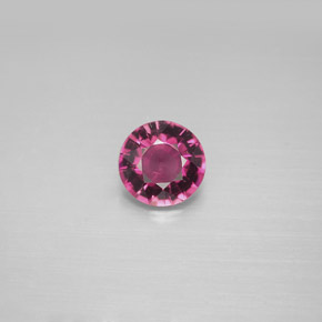 Tourmaline violet naturelle coupe roude, 0,76 ct, VVS-VS