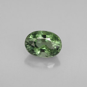 Tourmaline vert naturelle coupe ovale, 1,06 ct, VVS