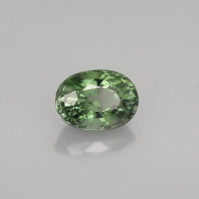 Tourmaline vert naturelle coupe ovale, 1,06 ct, VVS