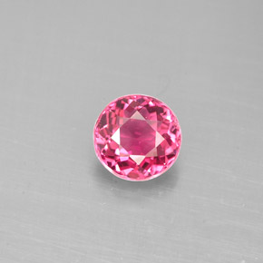 Tourmaline rose naturelle coupe roude, 0,85 ct, VVS-VS