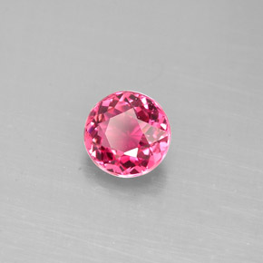 Tourmaline rose naturelle coupe roude, 0,85 ct, VVS-VS
