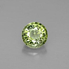 Tourmaline vert naturelle coupe roude, 0,98 ct, VVS