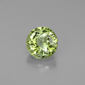Tourmaline vert naturelle coupe roude, 0,98 ct, VVS