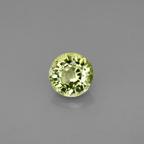 Tourmaline vert naturelle coupe roude, 0,81 ct, VVS