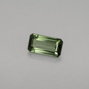 Tourmaline vert naturelle taille émeraude, 0,77 ct, VVS