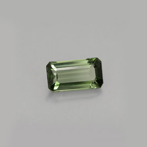 Tourmaline vert naturelle taille émeraude, 0,77 ct, VVS