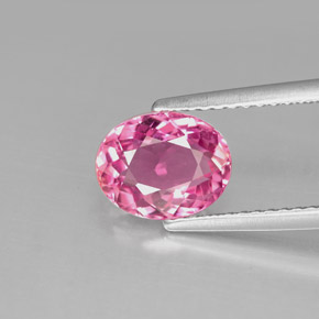 Tourmaline rose naturelle coupe ovale, 1,61 ct, VS