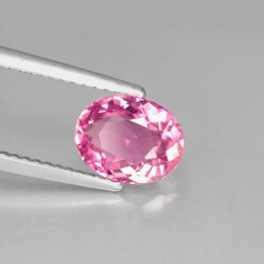 Tourmaline rose naturelle coupe ovale, 1,61 ct, VS