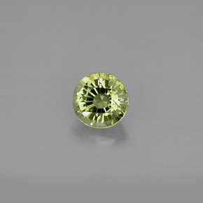 Tourmaline vert naturelle coupe roude, 0,81 ct, VVS-VS