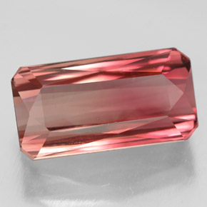 Tourmaline rose naturelle taille émeraude, 6,88 ct, VVS