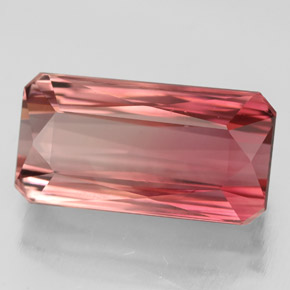 Tourmaline rose naturelle taille émeraude, 6,88 ct, VVS