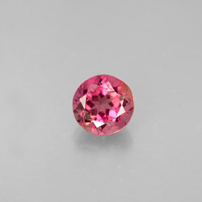 Tourmaline multicolore naturelle coupe roude, 0,59 ct, VS